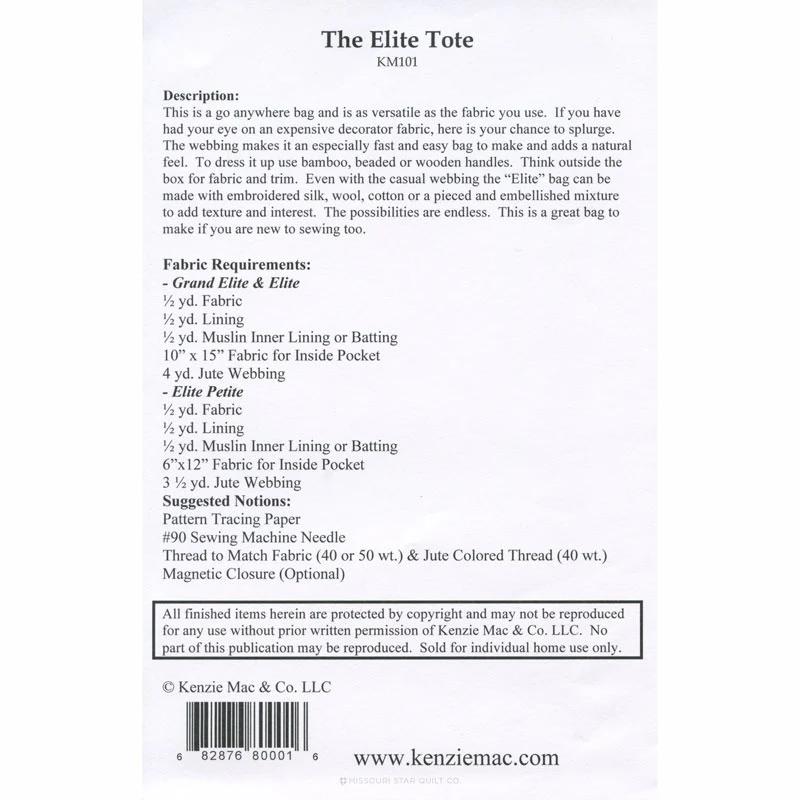 Elite Tote Pattern