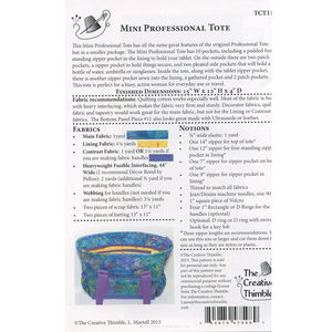Mini Professional Tote Pattern