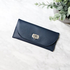 Lucky Penny Wallet Kit - Navy Pebble Faux Leather