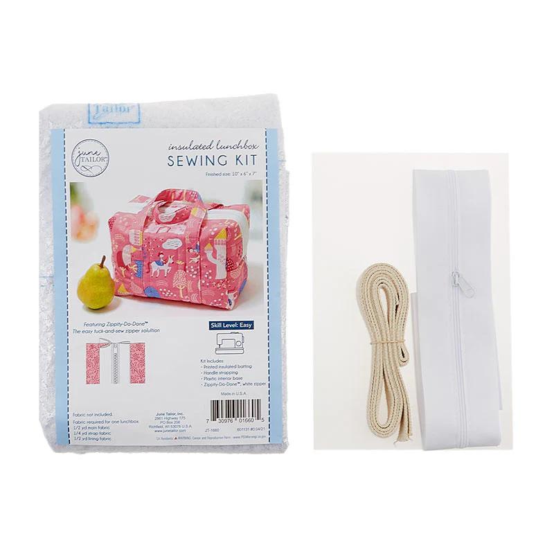 Zippity-Do-Done™ Insulated Lunchbox Tote - White Zipper