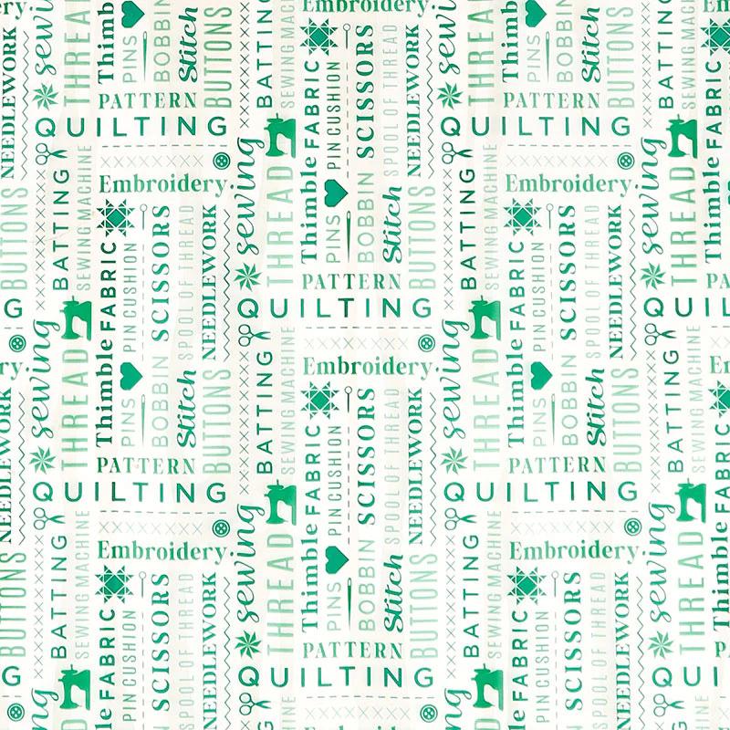 Missouri Star Fancy Vinyl - Transparent Sewing Words Clear