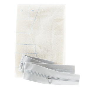 Zippity-Do-Done™ Quilt As You Go Cosmetic Bags Kit - Light Grey Zipper