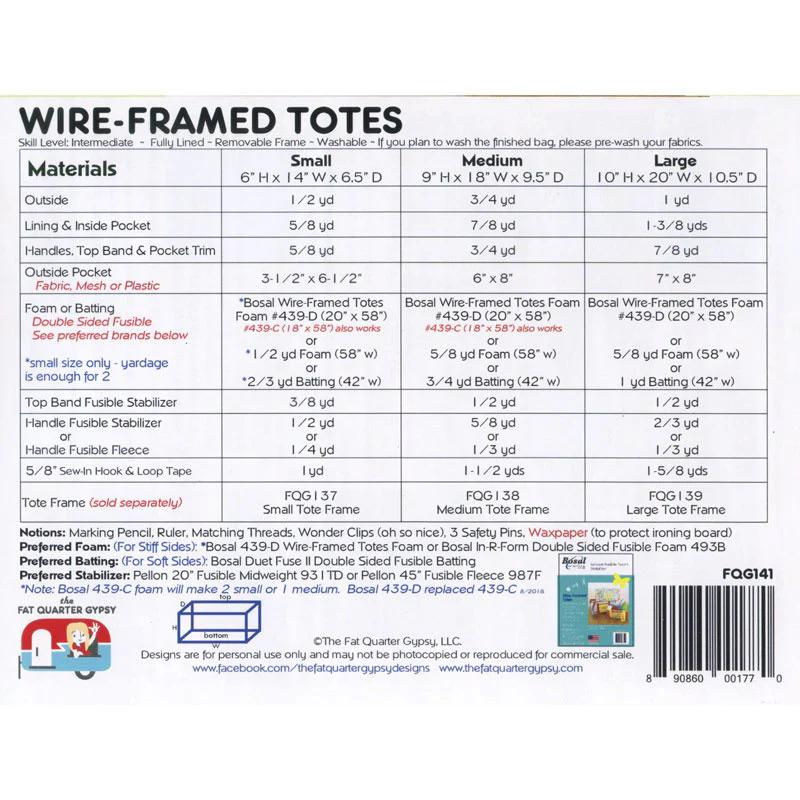 Wire-Framed Totes Pattern