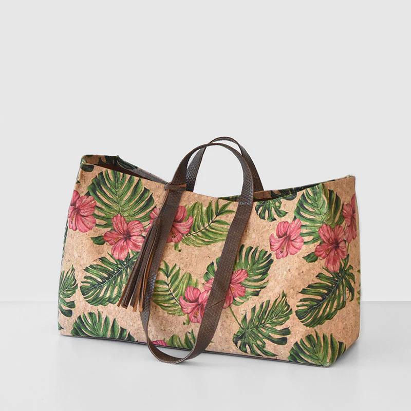 Poppins Tote Kit - Paradise Cork with Brown Weave Faux Leather