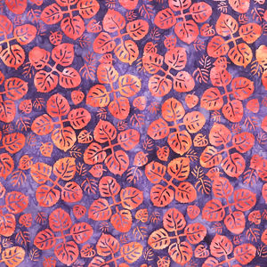 Breezy Batiks - Leaf Spinners Purple Merlot Yardage