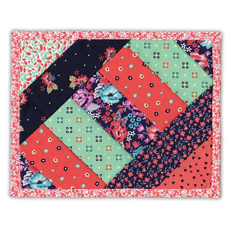 2-1/2" Strip Mug Mats Quilt As You Go Preprinted Batting