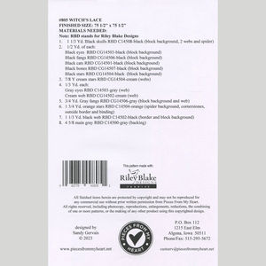 Witch's Lace Quilt Pttern