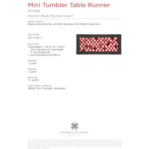 Mini Tumbler Runner Quilt Pattern by Missouri Star