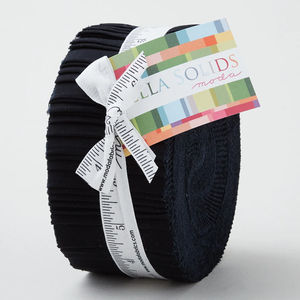 Bella Solids Black Jelly Roll