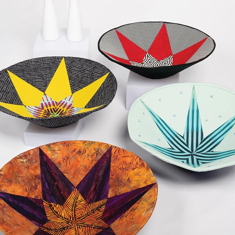 Round Fabric Art Bowls Book