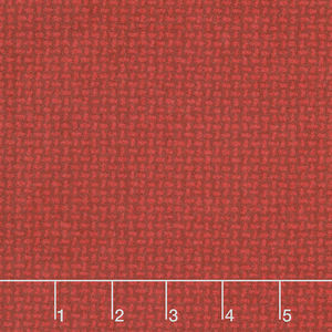 Woolies Flannel - Basket Weave Dark Red Yardage
