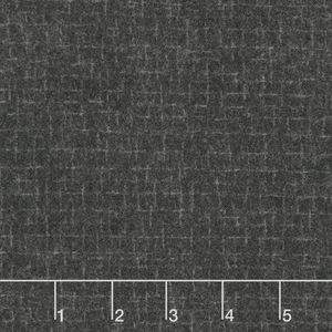 Woolies Flannel - Crosshatch Charcoal Yardage