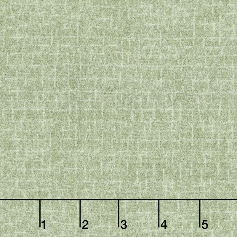 Woolies Flannel - Crosshatch Light Green Yardage
