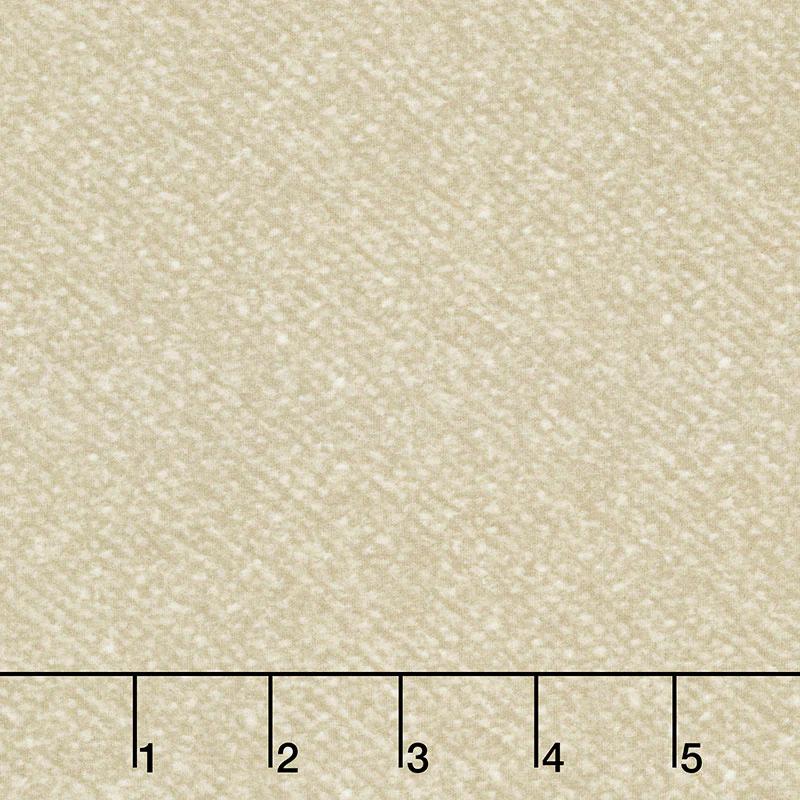 Woolies Flannel - Nubby Tweed Tan Yardage
