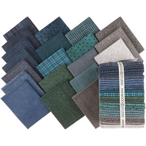 Woolies Flannel Stormy Seas Fat Quarter Bundle