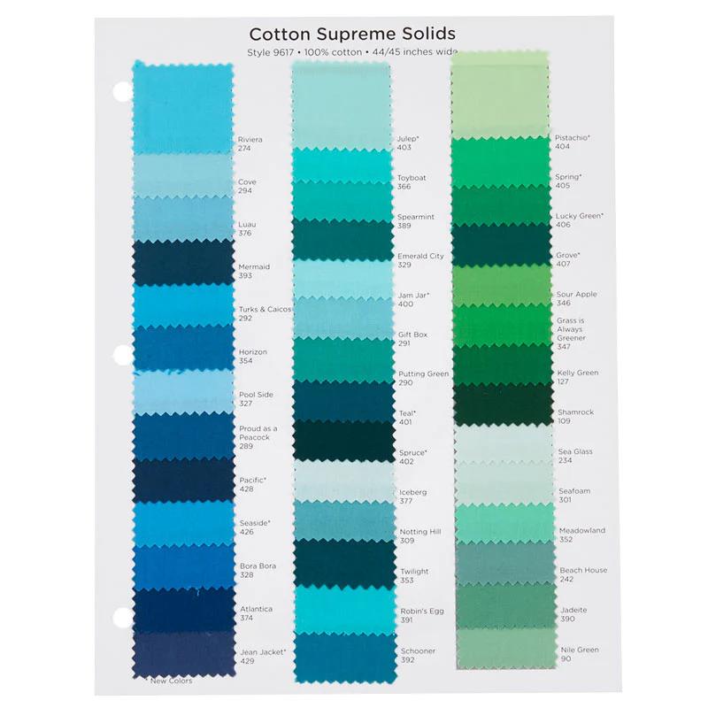 Cotton Supreme Solids Color Card