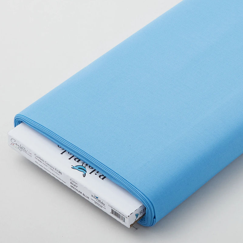 Confetti Cottons Solids - Riley Medium Blue 10 Yard Bolt