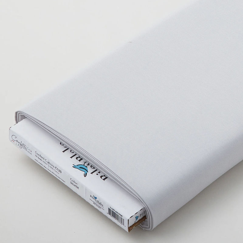 Confetti Cottons Solids - Silver 10 Yard Bolt