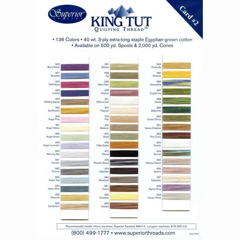King Tut Threads Solid Color Card #2