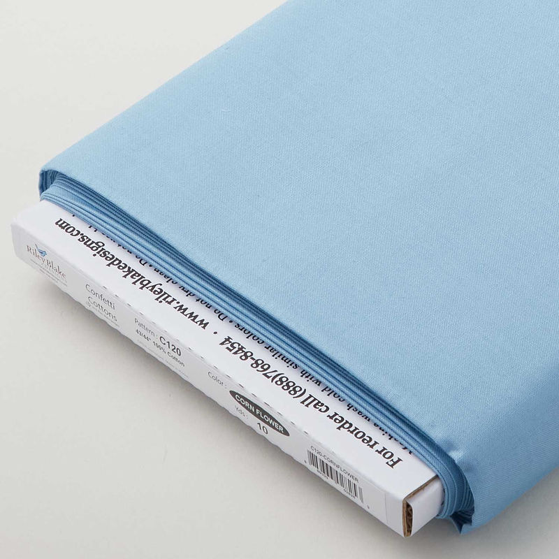 Confetti Cottons Solids - Cornflower 10 Yard Bolt