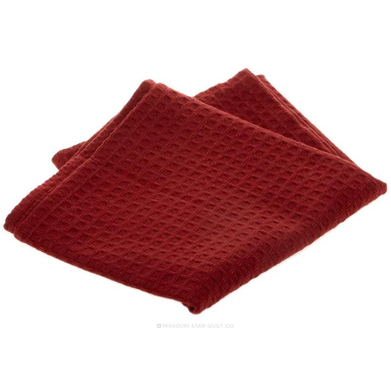Tea Towel - Solid Red Waffle