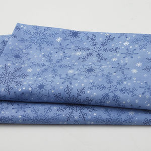 We Love Christmas - Big Snow Crystal Blue/Silver 2 Yard Cut