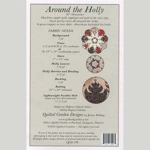 Around the Holly Table Topper or Tree Skirt Pattern