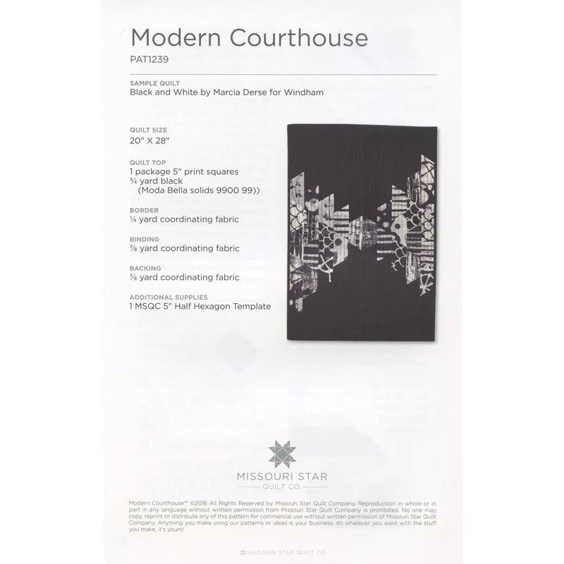 Modern Courthouse Quilt Pattern by Missouri Star