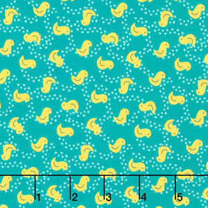 Quilt Town - Chuck The Duck Aqua Yardage