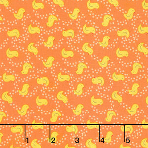 Quilt Town - Chuck The Duck Orange Yardage