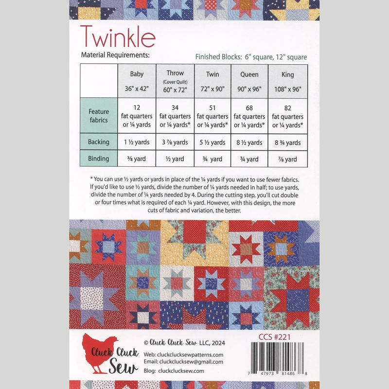 Twinkle Quilt Pattern