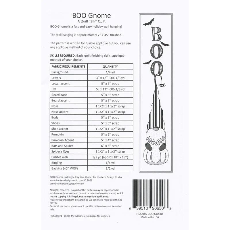 BOO Gnome Wall Hanging Pattern