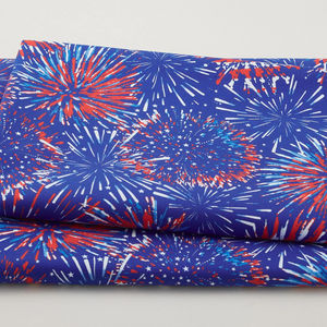 Patriotic 108" - Fireworks Display Blue 3 Yard Cut