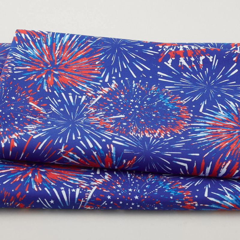 Patriotic 108" - Fireworks Display Blue 3 Yard Cut