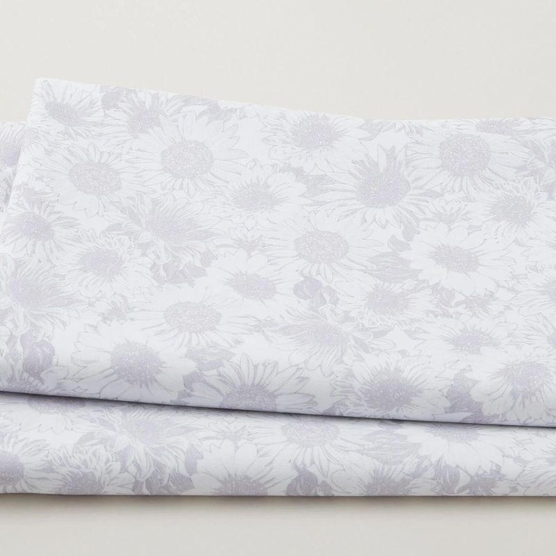 Sunflower Whispers 108" - White 3 Yard Cut