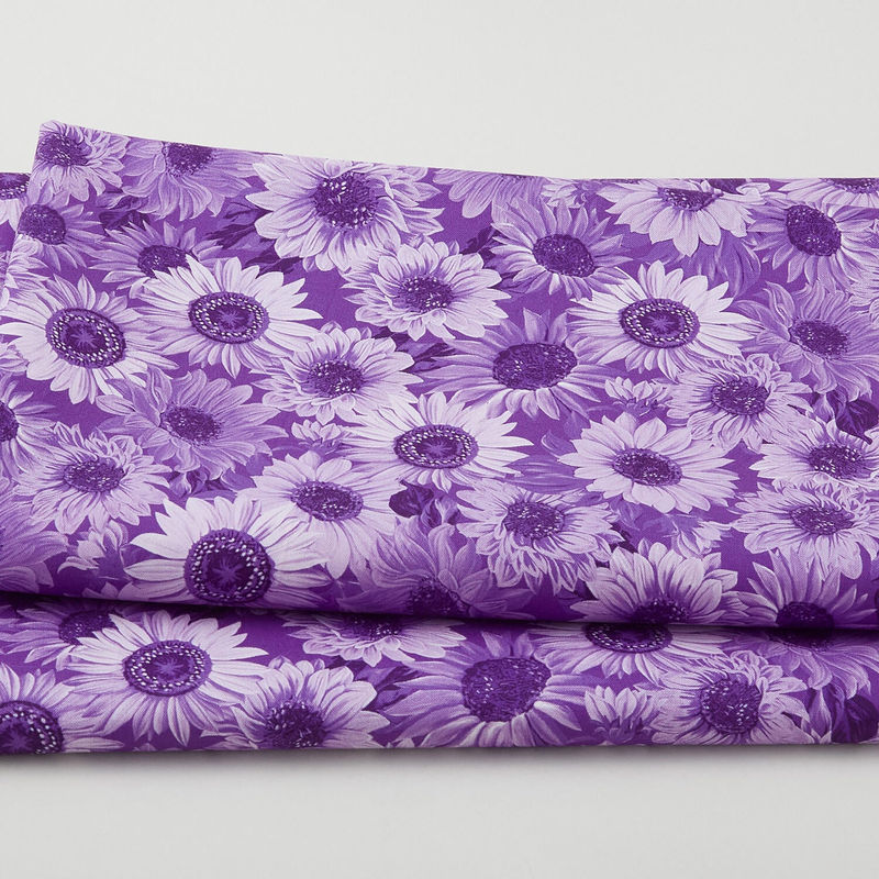 Sunflower Whispers 108" - Purple 3 Yard Cut
