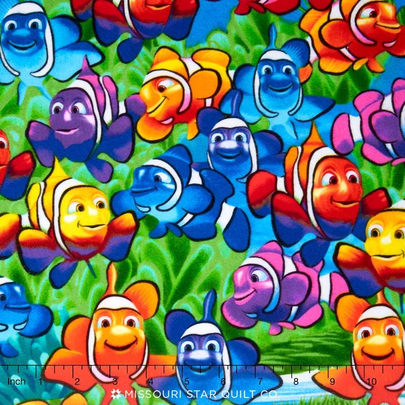 Cuddle Flannel - Fish Yardage