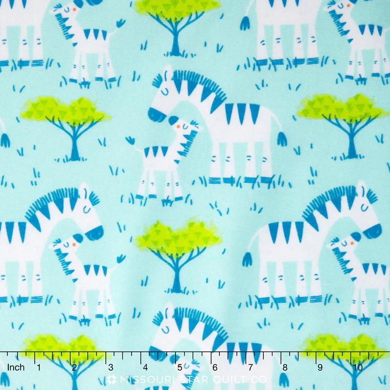 Cuddle Flannel - Zebra Yardage
