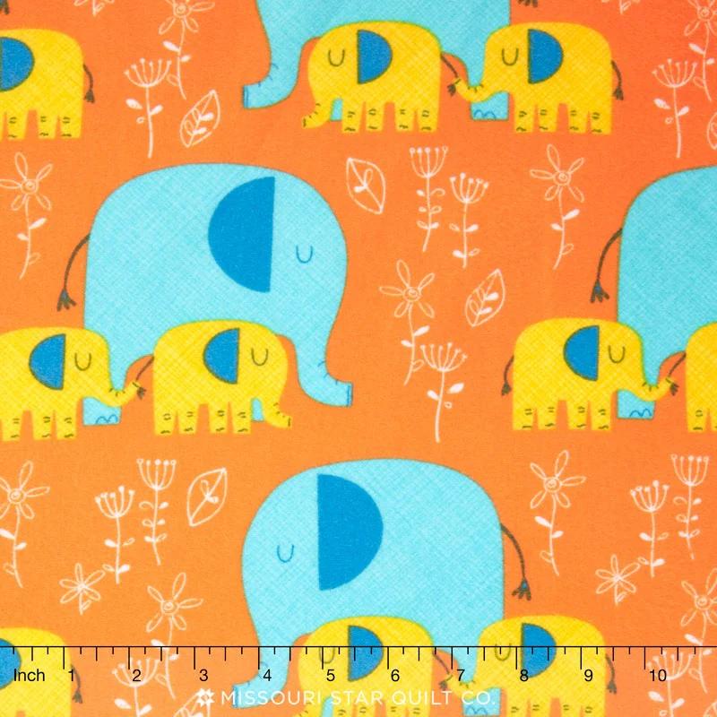 Cuddle Flannel - Elephant Yardage