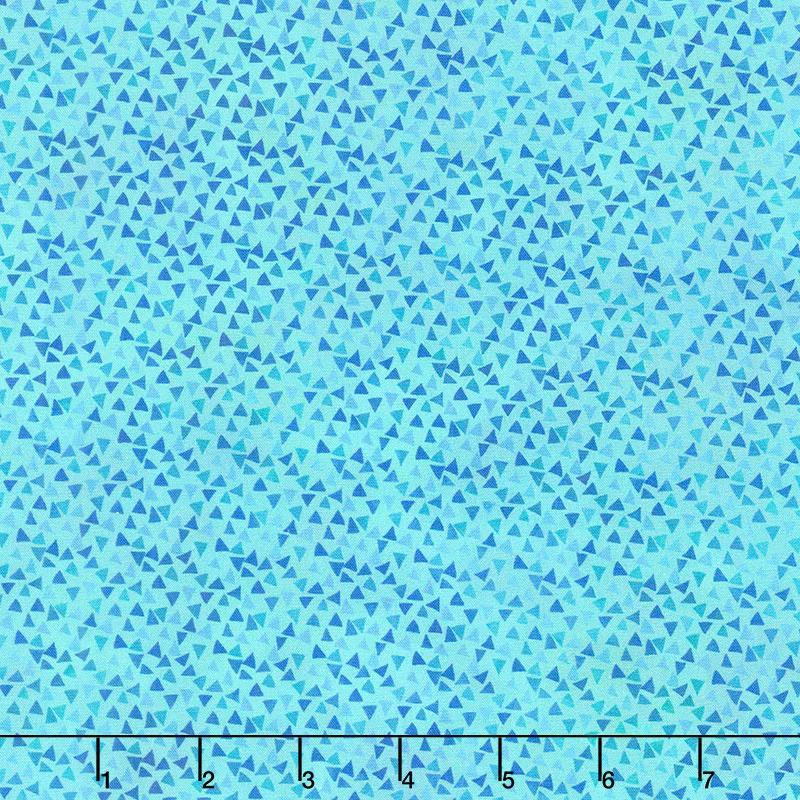 Dazzle - Triangles Teal Digitally Printed Yardage