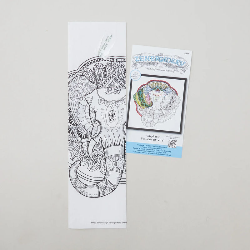 Zenbroidery Elephant Embroidery Kit