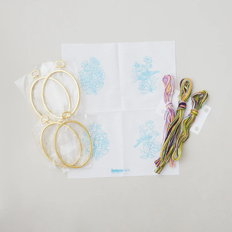 Wildflower & Finches Embroidery Set Kit