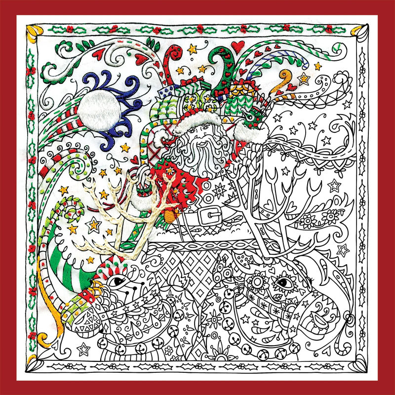 Zenbroidery Christmas Santa Embroidery Kit