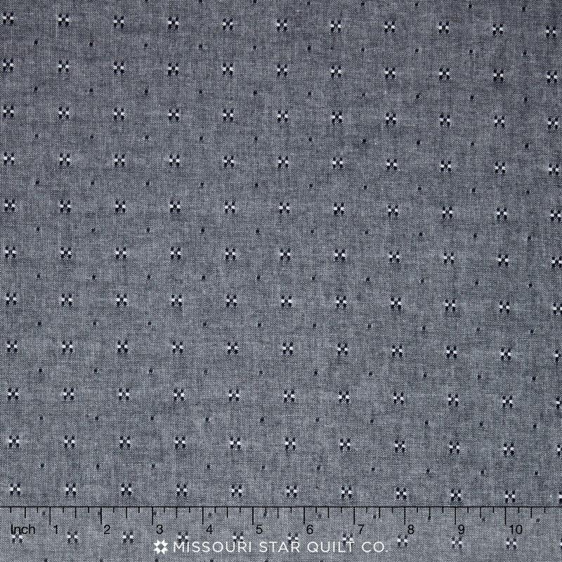 Chambray Union - Dobby Dot Indigo Yardage