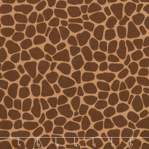 Zoe the Giraffe - Giraffe Skin Print Brown Yardage