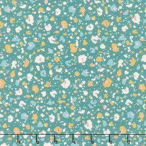 Dreamscape - Terrazzo Leopard Teal Yardage