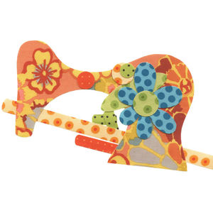 Orange Vintage Stitches Fusible Appliqué Shapes