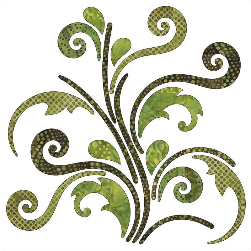 Bohemian Chic Batik Vines Fusible Appliqué Shapes