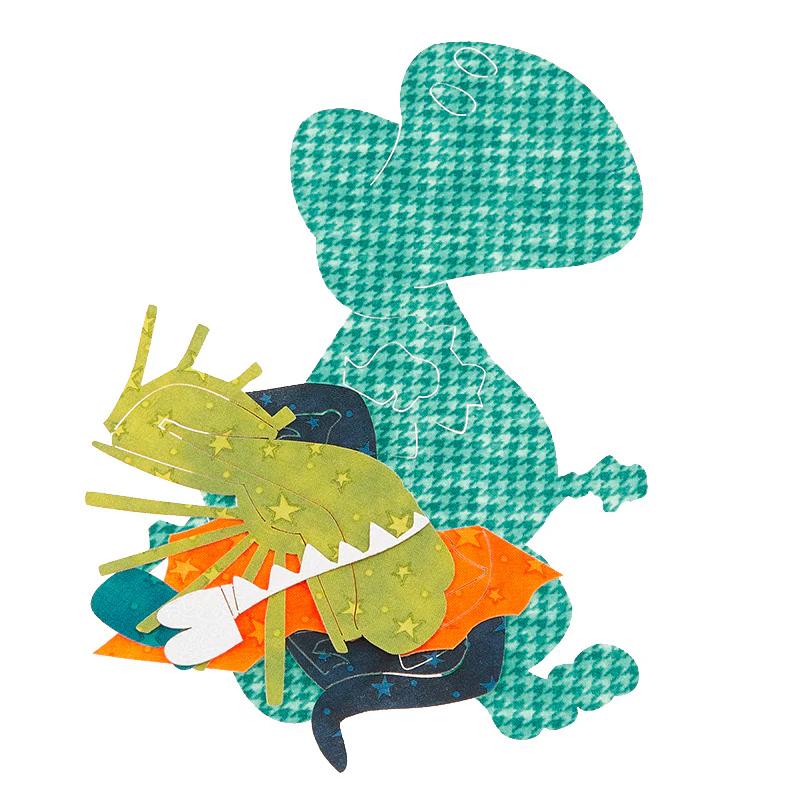 Dilophosaurus Precut Fused Applique Pack