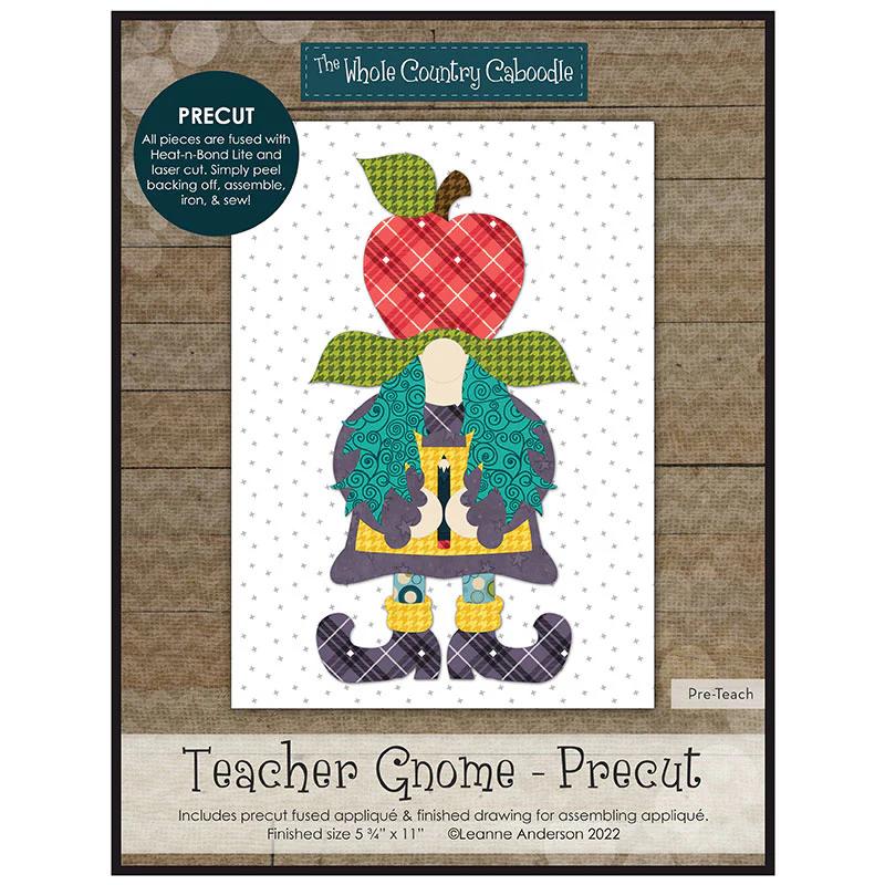 Teacher Gnome Precut Fused Applique Pack